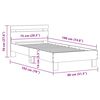 vidaXL Bed Frame without Mattress with LED Lights Black 75x190 cm Small Single