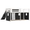 vidaXL Bunk Bed without Mattress with Slide White and Black 90x200 cm