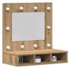 vidaXL Mirror Cabinet Artisan Oak 60 x 31.5 x 62 cm Engineered Wood