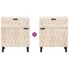 vidaXL Bedside Cabinet White 50 x 33 x 60 cm Solid Mango Wood