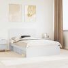 vidaXL Bed Frame with Headboard White 160 x 200 cm Solid Pine Wood