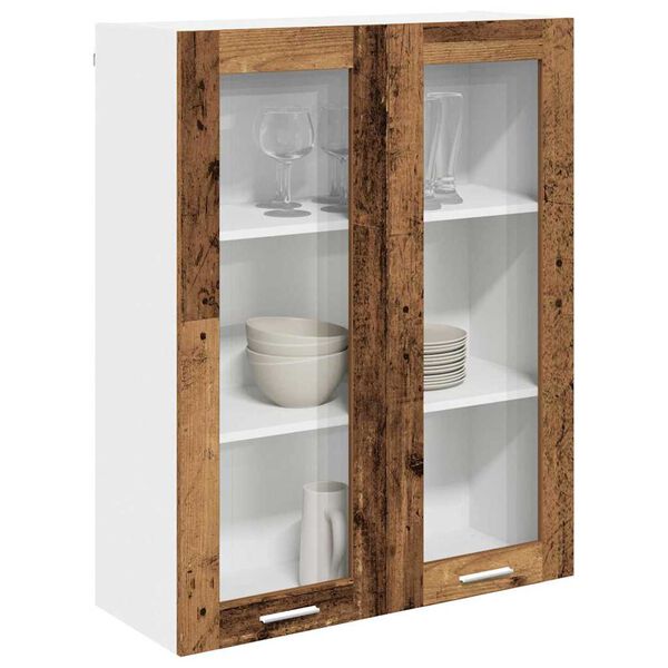 vidaXL Hanging Cabinet Old Wood 80 x 31 x 100 cm Engineered Wood