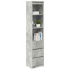 vidaXL Highboard Concrete Grey 37.5x35x180 cm Engineered Wood