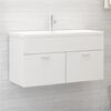 vidaXL Sink Cabinet White 90x38.5x46 cm Engineered Wood