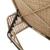 vidaXL Sun lounger Reclining 2 pcs Beige 35 x 35 x 32cm Poly Rattan