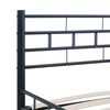 vidaXL Bed Frame without Mattress Black Steel 140x200 cm