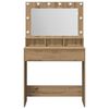 vidaXL Dressing Table Artisan Oak 75.5 x 41 x 135 cm Engineered Wood