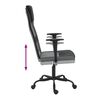 vidaXL Office Chair Grey and Black Mesh Fabric and Faux Leather