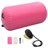 vidaXL Inflatable Gymnastic Roll with Pump 120x90 cm PVC Pink