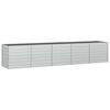 vidaXL Garden Raised Bed | Silver | Galvanized Steel | 400x80x77 cm | Heavy Duty
