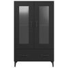 vidaXL Highboard Black 70x31x115 cm Engineered Wood