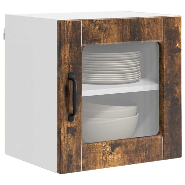 vidaXL Kitchen Cabinet with Shelf 2 pcs Smoked Oak 40 x 31 x 40 cm