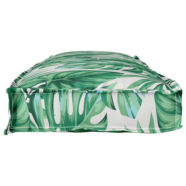 vidaXL Pallet Cushion for Bench Floral Leaf pattern 110 x 40 x 8 cm