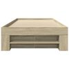 vidaXL Bed Frame without Mattress Sonoma Oak 75x190 cm Small Single Engineered Wood