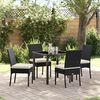 vidaXL Garden Dining Set 5 pcs Cream Powder-Coated Steel