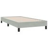 vidaXL Box Spring Bed with Mattress&LED Light Grey 80x210 cm Velvet