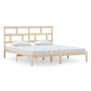 vidaXL Bed Frame without Mattress Super King Solid Wood