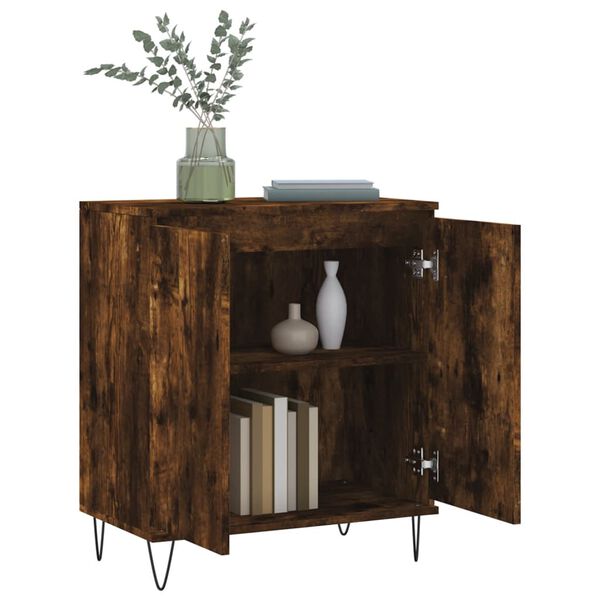 vidaXL Sideboard Smoked Oak 60x35x70 cm Engineered Wood