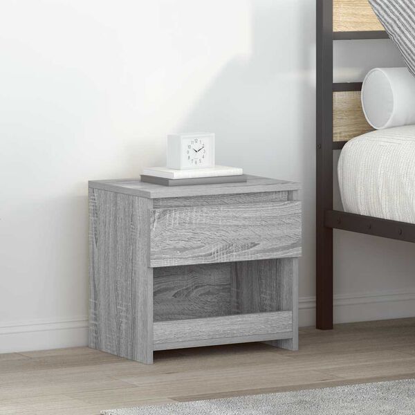 vidaXL Bedside Cabinets 2 pcs Grey Sonoma 40x30x39 cm Engineered Wood