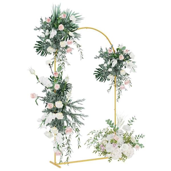 vidaXL Wedding Arch Gold 100 x 39 x 200 cm Steel