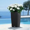 LECHUZA Planter CUBICO Cottage 40 ALL-IN-ONE Granite