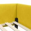 vidaXL Corner Bed Frame with Headboard Yellow 90 cm x 200 cm Velvet