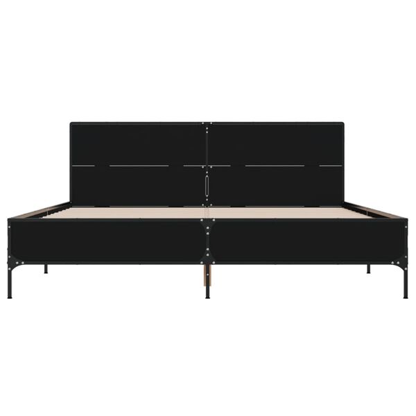 vidaXL Bed Frame without Mattress Black 135x190 cm Double
