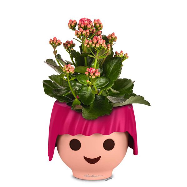 LECHUZA Table Planter OJO ALL-IN-ONE Ruby Pink