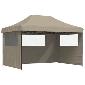 vidaXL Party Tent Folding Taupe 279 x 410 x 315 cm Oxford Fabric