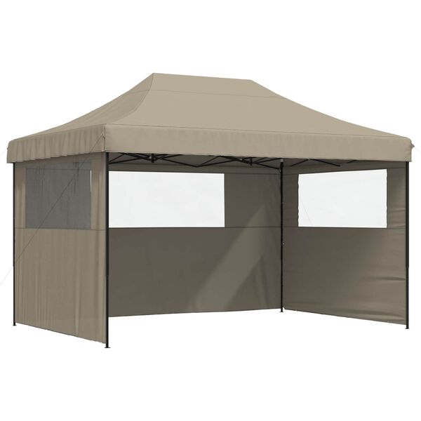 vidaXL Party Tent Folding Taupe 279 x 410 x 315 cm Oxford Fabric