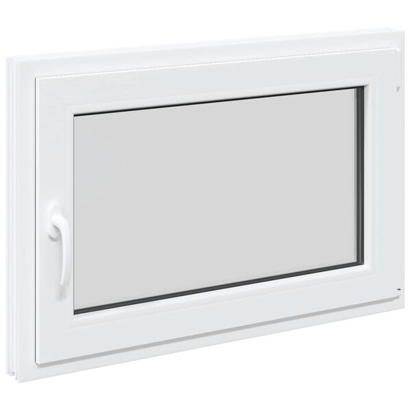 vidaXL Basement Window "RISOR" 90x50 cm Tilt&Turn DIN Right White