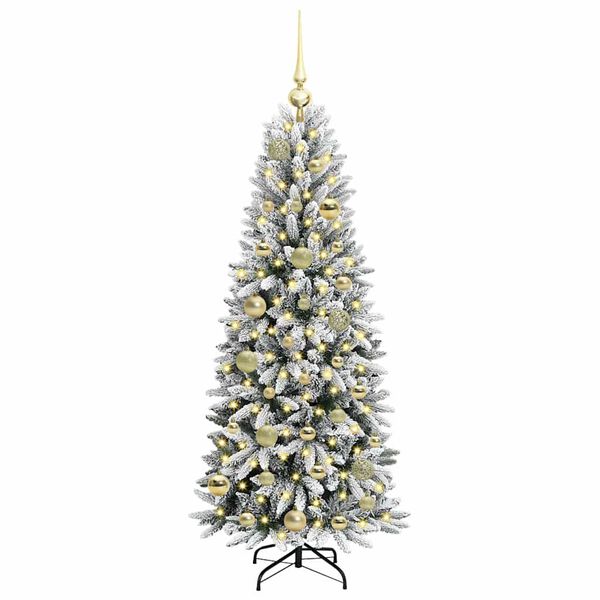 vidaXL Artificial Christmas Tree with 150 LEDs White 53 x 53 x 120 cm