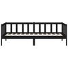 vidaXL Day Bed without Mattress Black 90x190cm Solid Wood Pine