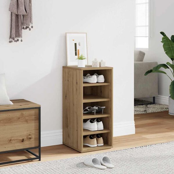vidaXL Shoe Cabinet Artisan Oak 32x35x70 cm Engineered Wood