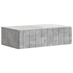 vidaXL Wall-Mounted Side Table Concrete Grey 59 x 34.5 x 17 cm