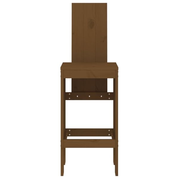 vidaXL Bar Stools 2 pcs Honey Brown 40x42x120 cm Solid Wood Pine
