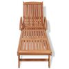 vidaXL Sun Lounger Solid Teak Wood