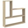 vidaXL Wall Shelf Sonoma Oak 60 x 11 x 60 cm Engineered Wood
