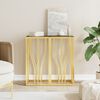 vidaXL Console Table Gold 70x30x70 cm Stainless Steel and Glass
