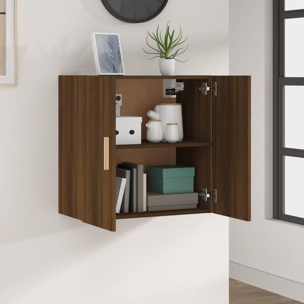vidaXL Wall Cabinet Brown Oak 60x30x60 cm Engineered Wood