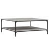 vidaXL Coffee Table Grey Sonoma 100x100x40 cm Engineered Wood