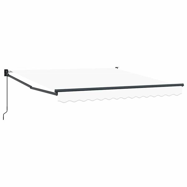 vidaXL Retractable Awning White 350 x 250 cm Polyester and Aluminium