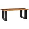 vidaXL Coffee Table 100x50x40 cm Solid Teak Wood and Polyresin