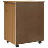 vidaXL Rolling Cabinet with Drawers MOSS Honey Brown Solid Wood Pine