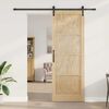 vidaXL Sliding Door Brown 83 x 232 cm Solid Pine Wood