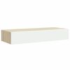 vidaXL Wall Drawer Shelves 2 pcs Oak and White 60x23.5x10cm MDF