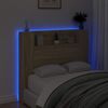 vidaXL Headboard Cabinet with LED Sonoma 120 x 16.5 x 103.5 cm