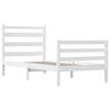 vidaXL Bed Frame without Mattress Solid Wood Pine 100x200 cm White
