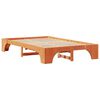 vidaXL Bed Frame Wax Brown 120 x 200 cm Solid Pine Wood