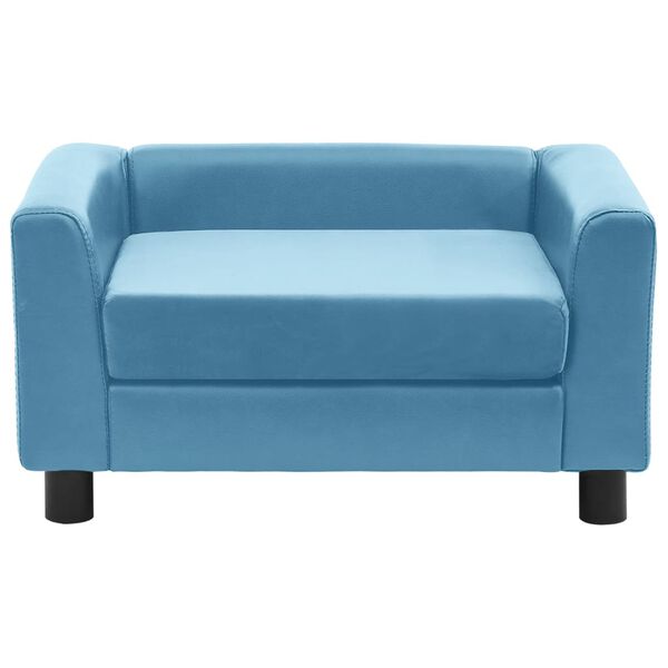 vidaXL Dog Sofa Foam Cushion Turquoise 60x43x30 cm Plush&Faux Leather